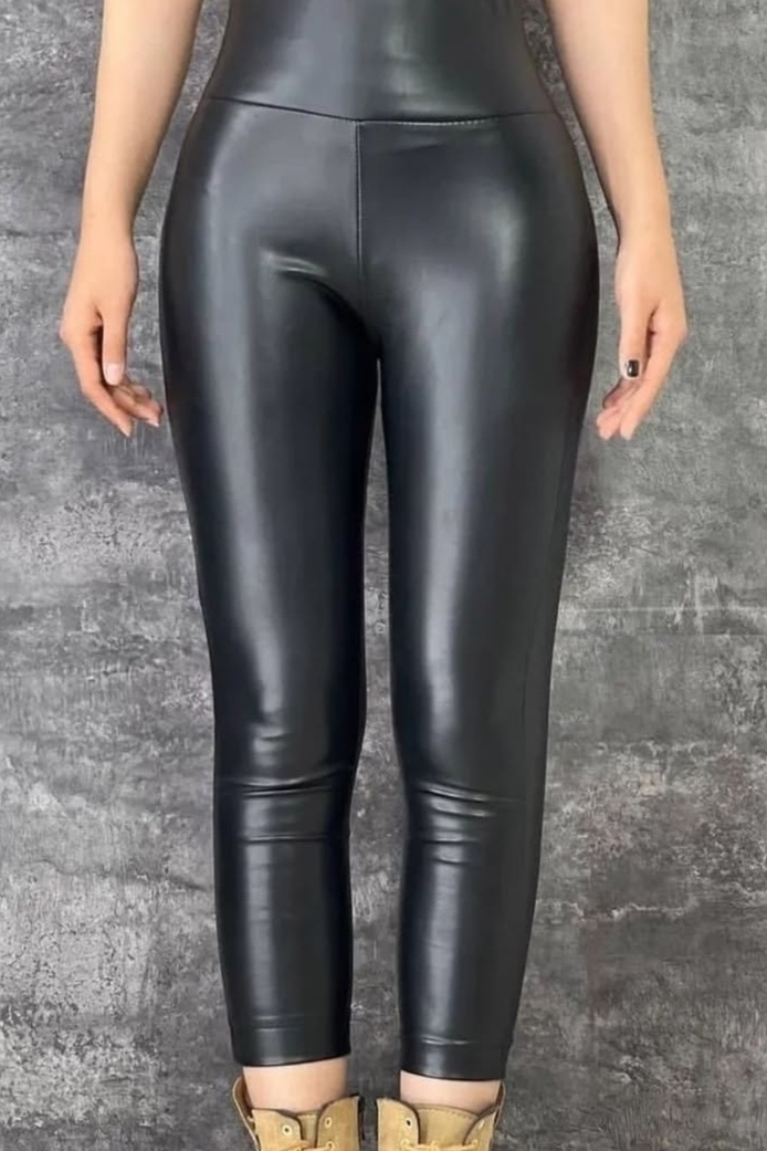 شلوار لگ چرم کش پهن  دخترانه